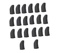Cabilock Fundas para Dedos Gaming Antideslizantes Transpirables para Móviles, Accesorios de Nylon Fino, 20 Piezas, Ajuste, Color Negro, para Jugadores Profesionales