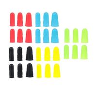 Cabilock Fundas Protectoras de Silicona para Dedos 30 Piezas, Dedales Aislantes Térmicos Antideslizantes, Protección Resistente para Trabajos Pegamento Caliente y Alta Color Aleatorio