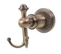 Cabilock Gancho de Pared Vintage Doble con Alta Capacidad para Ropa y Toallas Montaje Fácil sin Daño Soporte para Puerta Baños Dormitorios y Pasillos Clásico y Decorativo