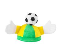 Cabilock Gorro Divertido de Aficionado al Fútbol con Diseño de Manos Aplaudiendo, Terciopelo Suave y Fácil de Llevar para Fiestas Temáticas y Estadios