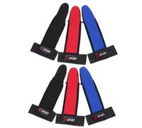 Cabilock Guantes de Pesca Antideslizantes para Dedos Guantes Protectores de Dedo Medio 6 Piezas en Rojo Azul y Negro Resistentes al Desgaste para Pesca al Aire Libre y Cangrejos