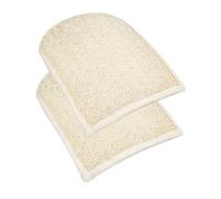 Cabilock Guantes Exfoliantes de Baño de Lufa 2 Piezas Manopla Exfoliante Doble Cara para Ducha y Bañera Material Natural Seguro para Limpieza Profunda y Eliminación de Impurezas