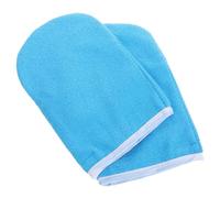 Cabilock Guantes para Parafina con Cierre Forros Térmicos para Spa de Manos Protectores de Cera Caliente para Terapia y Cuidado Piel Modelo Azul con Borde