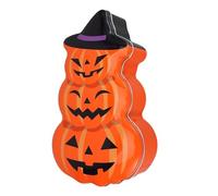 Cabilock Halloween Pumpkin Shaped Metal Tin Box Airtight Candy Snack Container With Lid Versatile Storage For Treats Biscuits Favors Grande