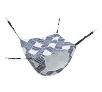 Cabilock Hamaca Colgante para Gatos Ajustable Doble Capa, Cama Interior Transpirable de Tela Suave Estilo Azul Claro a Cuadros, Nido Cómodo para Gatitos y Mascotas Pequeñas