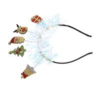 Cabilock Headband Navideño con Diseño de Reno y Santa Accesorio Festivo para Tipo de Cabello Diadema Cómoda y Segura para Fiestas y Decoración Temática de Navidad