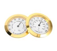 Cabilock Higrómetro Analógico Mini Redondo 37Mm Indicador de Humedad y Temperatura para Interior 2 Piezas Sensor de Alta Precisión para Hogar Oficina y Caja de Guitarra