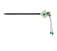 Cabilock Horquilla De Madera Vintage Borla Floral Para Mujer, Palillo Chino Mediano Para Cabello, Accesorio Tradicional Elegante Para Peinados Estilo Chino (arcoíris Verde