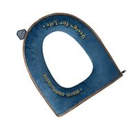 Cabilock Inodoro Acolchado para El Hogar Tapa para Orinal Manija Decoraciones Cubierta Decorativa Calentador Lavable Cremallera Diy Hogar Cálido Baño de Dibujos Animados Bordado