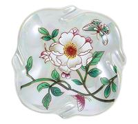 Cabilock Jabonera De Cerámica Impresa Mini Plato De Flores Jabonera De Ducha Soporte De Jabón Reutilizable Jabonera De Flores Jaboneras para Jabón En Barra Simple Soporte De Esponja