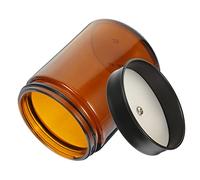 Cabilock Jarra De Vidrio Tarro De Vela De Aromaterapia Comida Sellada Frascos De Cosméticos con Tapas Pequeño Contenedor De Almacenamiento Organización Elementos Oro Acero Inoxidable Black
