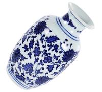 Cabilock Jarrón Cerámica Azul Estilo Chino para Decoración Mesa y Salón Florero Decorativo Delicado y Duradero Centro De Mesa para Flores
