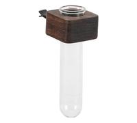 Cabilock Jarrón Decorativo para Ventilación de Coche con Clip de Madera y Tubo de Vidrio de 20ml, Diseño Elegante para Propagación de Plantas y Decoración Interior del Automóvil