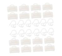 Cabilock Juego De 25 Portadores De Barras Transversales Ganchos para Colgar Botón Portador Se Desliza Planeadores De Cortinas para Ferrocarril Ganchos De Cortina De Pista Traverse White