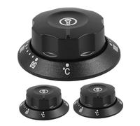 Cabilock Juego De 3 Perillas De Interruptor De Control Para Horno, Estufa y Freidora, Dial De Temperatura 50-300, Cubierta Resistente Para Termostato De Cocina y Calentador