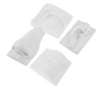 Cabilock Juego de 4 Esculturas de Yeso de Rasgos Faciales - Modelo Boceto para Dibujo Artístico, Práctica de Escultura, Figuras Artesanales para Manualidades y Decoración de Escritorio