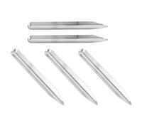 Cabilock Juego de 5 Espátulas de Laboratorio de Acero Inoxidable, 15 Cm, Punta Curva para Mezclar y Transferir Polvos y Pastas, Mini Espátulas Metálicas para Experimentos Científicos