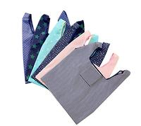 Cabilock Juego de 6 Piezas de Bolsos de Compras Oxford Bolsos de Mano Monederos Bolsas de Almacenamiento Plegables Portátiles Bolsas para Caminar al Aire Patrones Elegantes Fácil Almacenamiento