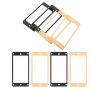 Cabilock Juego de 8 Anillos para Pastilla de Guitarra Eléctrica, Marco de Plástico Plano para 6 Cuerdas, Accesorios para Pastillas Humbucker, 5x5 Mm, Negro y Amarillo, Repuesto