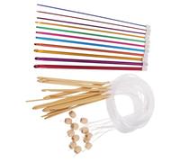 Cabilock Juego de Agujas de Crochet Tunecinas con Cable y Mango de Madera Kit de Herramientas para Tejer Suéteres Colores Variados Tamaño Original 120 CM para Manualidades y Tejido a