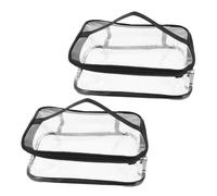 Cabilock Juego de Bolsas de Viaje Bolsa de Maquillaje de PVC Bolsa de Refrigerio con Asa para Viaje Bolsa de Almuerzo Estuche de Artículos de Tocador Portátil con Cremallera
