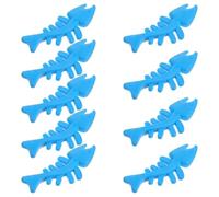 Cabilock Juguete para Mascotas en Forma de Hueso de Pescado para Morder, 9 Piezas de TPR para Fortalecer Dientes y Desarrollo Intelectual, Adecuado para Perros en Juego y Color Aleatorio