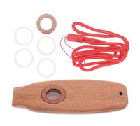 Cabilock Kazoo para Principiantes Ovalado Compacto, Instrumento Musical de Madera Portátil para Niños y Adultos, Compañero Adecuado para Guitarra y Ukulele, Kazoo Duradero Color Aleatorio