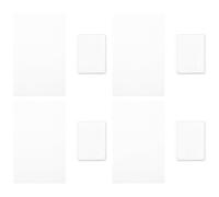 Cabilock Kit de 4 juegos de estampación de uñas francesas: sello cuadrado de silicona y raspador para manicura francesa. Plantillas para manicura y otras ocasiones.