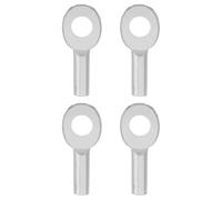 Cabilock Kit de 4 Ojales para Equipos de Fitness y Máquinas de Levantamiento Conector de Cable de Seguridad y Tope de Terminal Final en Hierro Plata Fácil Reemplazo para Poleas de Gimnasio