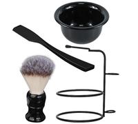 Cabilock Kit de Afeitado para Hombres Brocha de Cerdas Naturales y Cuenco para Jabón, Herramientas para Peinar la Barba y Limpieza Facial