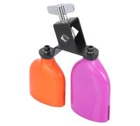 Cabilock Kit de Batería Cencerro Doble y Bloque de Percusión Tono Alto Accesorio Profesional para Kit de Batería Portátil y Ligero para Uso Música y Enseñanza