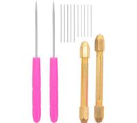 Cabilock Kit de Herramientas para Injertar Cabello de Muñecas con Agujas Intercambiables 06 y 08 MM Mango de Aleación y Conos Plásticos Accesorio para Peinar y Reparar Color Aleatorio