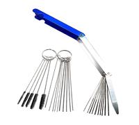 Cabilock Kit de Limpieza para 3 Sets de Cepillos de Acero Inoxidable Reutilizables para Limpiar Pasajes Estrechos y Motores