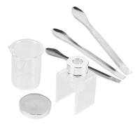 Cabilock Kit para Hacer Lápices Labiales DIY de Silicona, 8 Piezas con Vaso Medidor de Laboratorio y Cuchara con Sello de Cera, Herramienta Portátil para Reparar y Fabricar Labiales en