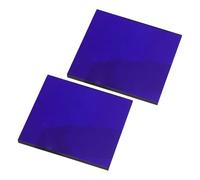 Cabilock Láminas de Vidrio Azul Cobalto 10x10 Cm, 2 Piezas, Filtro para Prueba de Llama en Laboratorio de Química, Accesorio Resistente al Calor para Experimentos Educativos