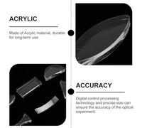 Cabilock Lentes Ópticas Convexas y Cóncavas Kit Educativo Física Enseñanza Experimentos Escolares Transparente