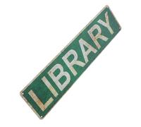 Cabilock Letrero De Hojalata Vintage Para Biblioteca Decoración Retro Para Sala De Lectura Placa Resistente Al Agua Para Pared Interior y Exterior Arte Mural Adaptable Para Amantes De Libro