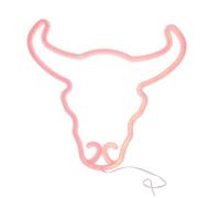 Cabilock Letrero de Neón Forma de Toro Luz LED Roja para Decoración Alimentación USB y para Fiestas y Bares Lámpara Creativa Inalámbrica