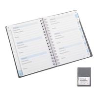 Cabilock Libreta de Contraseñas A6 Pequeña con Pestañas Alfabéticas, Cuaderno Espiral Gris Portátil para Organización de Sitios Web y Gestión Segura de Datos Personales