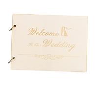 Cabilock Libro de Inicio de sesión de Bodas Nupcial Bienvenido Libro de Invitados Boda con Nombre Libro de firmas de Invitados Libro de visitas de Boda Personalizado Libro rústico Papel