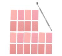 Cabilock Lijadora de Uñas Doble Punta con Empujador de Cutículas de Metal y Papel de Lija Reemplazable para Cuidado de Uñas en Casa con Granos 100, 150, 180 y 240