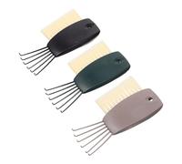 Cabilock Limpiador de Cepillos y Peines Cabello 3 Piezas Mango Ergonómico, Cerdas Flexibles, Colores Gris, Verde Oscuro y Negro, Herramienta Multiusos para Limpieza Diaria y Peluquería