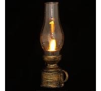 Cabilock Linterna De Queroseno Led Retro De Imitación De Llama, 4 Piezas, Base Vintage Mecha Oscilante, Decoración para Hogar y Festivales