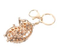 Cabilock Llavero de Erizo Gemas de Imitación Dorado Brillante