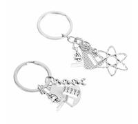 Cabilock Llaveros de Biología y Química Símbolo Molecular, 2 Piezas Ligeras para Estudiantes y Profesores en Fiestas y Laboratorios