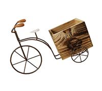 Cabilock Maceta de Cactus Suculenta de Madera Maceta Cuadrada de Madera Macetas Rústicas Adornos de Escritorio en Forma de Bicicleta para Decoración de Jardín para El Hogar L