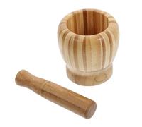 Cabilock Machacador De Ajo De Bambú Manual, Triturado Para Ajo y Pastillas, Tamaño Mediano, Material Natural, Prensa Práctica, Para Uso Medicinal y Cocina Diaria