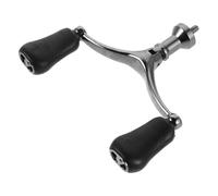 Cabilock Mango de Carrete de Pesca Repuesto Doble Balancín Empuñadura Ergonómica de Acero Inoxidable y EVA Compatible Cañas para Pesca en Lagos Ríos y Mares Manivela Giratoria