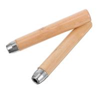Cabilock Mango de madera de repuesto de 2 piezas: limas de 17 cm con agarre ergonómico y orificio redondo de 8 mm para un ajuste seguro. Mango versátil para herramientas de carpintería.