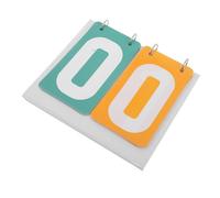 Cabilock Marcador Portátil Abatible de Plástico Pequeño, Números Dobles Verde y Amarillo, Tabla de Puntuación Multideporte para Voleibol, Baloncesto, Tenis y Tejo, Uso en Exteriores E